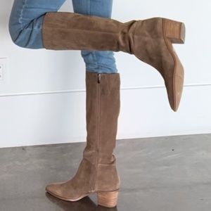 franco sarto tall boots with wooden heel (3”)